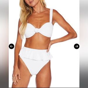 NWT Beach Riot Daisy ruffled bikini bottom